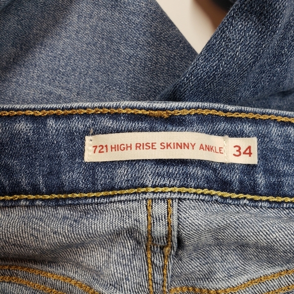 Levi’s 721 High Rise Skinny Jeans size 34 - Picture 5 of 10
